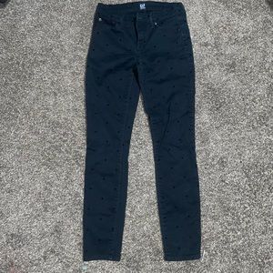 Polka dot skinny jeans